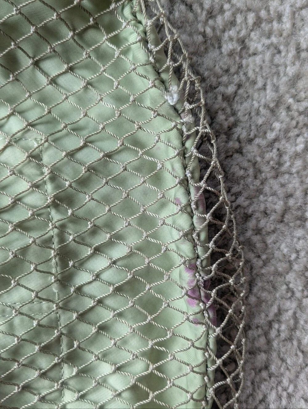 Vintage Y2K Pistachio Net Shoulder Bag Hobo Un Apres Midi De Chien French Girl